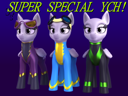 Size: 1920x1440 | Tagged: safe, artist:argos90, imported from derpibooru, pegasus, pony, 3d, 3d model, clothes, commission, costume, shadowbolts costume, uniform, washouts uniform, wonderbolts uniform, your character here