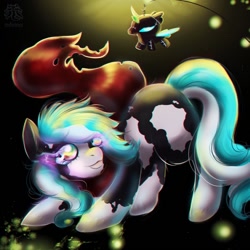 Size: 1280x1280 | Tagged: safe, artist:mdwines, oc, oc only, changeling, goo, pony, corrupted, female, mare, solo