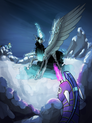 Size: 1620x2160 | Tagged: safe, artist:starshine74, imported from derpibooru, shining armor, oc, pony, unicorn, horn, parent:king sombra