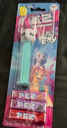 Size: 1842x3486 | Tagged: safe, imported from derpibooru, izzy moonbow, sunny starscout, zipp storm, earth pony, pegasus, pony, unicorn, g5, horn, irl, my little pony: tell your tale, pez dispenser, photo, photography