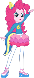 Size: 2132x4905 | Tagged: safe, artist:octosquish7260, imported from derpibooru, pinkie pie, human, equestria girls, clothes, eqg promo pose set, female, rah rah skirt, sandals, simple background, skirt, solo, standing, sweater, teenager, tights, transparent background, wondercolt ears, wondercolts