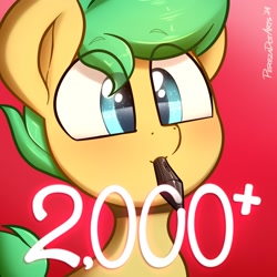 Size: 2048x2048 | Tagged: safe, artist:perezadotarts, oc, oc only, pony, blushing, male, marker, milestone, solo, stallion