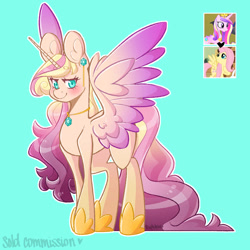 Size: 894x894 | Tagged: safe, artist:petaltheartist, imported from derpibooru, fluttershy, princess cadance, oc, alicorn, pegasus, pony, solo