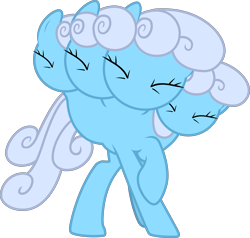 Size: 4630x4406 | Tagged: safe, artist:firlin123, imported from derpibooru, screencap, linky, shoeshine, earth pony, pony, putting your hoof down, cursed image, eyes closed, female, four heads, great moments in animation, mare, multiple heads, no mouth, out of context, simple background, solo, this isn't even my final form, transparent background, vector