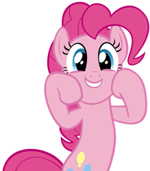 Size: 837x955 | Tagged: safe, artist:飞影集团, imported from derpibooru, pinkie pie, earth pony, pony, female, mare, simple background, smiling, solo, transparent background