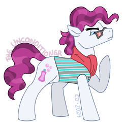 Size: 933x950 | Tagged: safe, artist:raven--splash, imported from derpibooru, the unconditioner, earth pony, pony, clothes, glasses, male, raised hoof, scarf, simple background, solo, stallion, transparent background