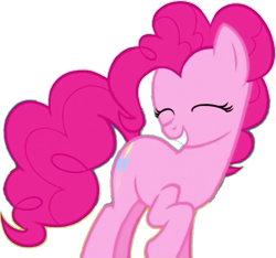 Size: 630x590 | Tagged: safe, edit, edited screencap, imported from derpibooru, screencap, pinkie pie, earth pony, eyes closed, female, not a vector, simple background, smiling, solo, transparent background