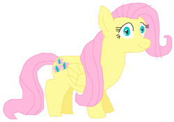 Size: 771x543 | Tagged: safe, artist:darwinfan2000, imported from derpibooru, fluttershy, pegasus, female, simple background, solo, white background