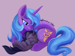 Size: 1600x1200 | Tagged: safe, artist:amanecerlobo, idw, imported from derpibooru, king sombra, radiant hope, pony, unicorn, female, foal, hopebra, horn, male, offspring, parent:king sombra, parent:radiant hope, parents:hopebra, shipping, straight