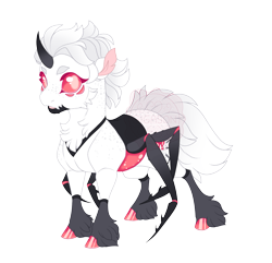 Size: 3775x3638 | Tagged: safe, artist:gigason, imported from derpibooru, oc, oc only, oc:itsy bitsy, changeling, adoptable, albino, albino changeling, beanbrows, big eyes, body freckles, butt freckles, cheek fluff, chest fluff, chin fluff, coat markings, colored, colored belly, colored chin, colored eyebrows, colored eyelashes, colored hooves, colored pinnae, colored sclera, curved horn, cute, cute little fangs, cutie mark on changeling, eyebrows, fangs, fetlock tuft, flat colors, fluffy changeling, freckles, gradient hooves, gradient horn, gradient legs, gradient mane, gradient tail, gray mane, gray tail, halloween, holiday, hooves, horn, leg markings, looking back, male, male oc, multiple eyes, multiple legs, multiple limbs, neck fluff, obtrusive watermark, open mouth, red eyelashes, red eyes, red hooves, shiny belly, shiny hooves, shoulder freckles, simple background, six eyes, socks (coat markings), solo, spider changeling, spider legs, standing, tail, three quarter view, torn ear, transparent background, unshorn fetlocks, watermark, white body, white coat, white fur, wingless changeling