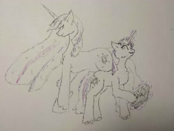 Size: 4080x3072 | Tagged: safe, artist:ollie sketchess, imported from derpibooru, twilight sparkle, alicorn, pony, unicorn, book, horn, photo, traditional art, twilight sparkle (alicorn)