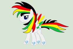 Size: 1496x1002 | Tagged: safe, artist:brightstar40k, imported from derpibooru, oc, oc:shane park, pegasus, pony, male, pegasus oc, rainbow power, simple background, solo, wings