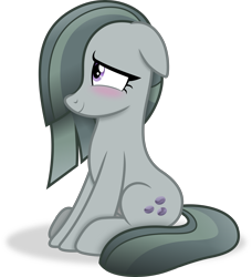 Size: 3014x3298 | Tagged: safe, artist:anime-equestria, imported from derpibooru, marble pie, earth pony, pony, blushing, cute, female, mare, simple background, sitting, smiling, solo, transparent background, vector