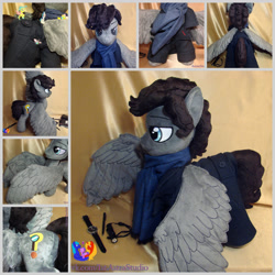 Size: 2000x2000 | Tagged: safe, artist:1stastrastudio, imported from derpibooru, pegasus, pony, clothes, irl, male, photo, plushie, ponified, sherlock holmes, solo, stallion