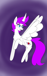 Size: 1200x1920 | Tagged: safe, artist:jazzystarlover, imported from derpibooru, oc, alicorn, blue eyes, grin, mandy heart, smiling