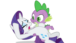 Size: 1920x1080 | Tagged: safe, artist:georgegarza01, imported from derpibooru, rarity, spike, dragon, pony, unicorn, carrying, drama queen, duo, duo male and female, female, horn, male, scene interpretation, shipping, show accurate, sparity, straight, vector