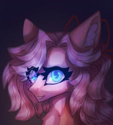 Size: 1127x1247 | Tagged: safe, artist:reminati_27, imported from derpibooru, oc, oc only, pony, bow, bust, eye clipping through hair, female, hair bow, mare, portrait, solo