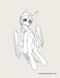 Size: 2000x2600 | Tagged: safe, artist:cassandra211190, imported from derpibooru, oc, oc:κασσάνδρα, alicorn, pony, alicorn oc, horn, wings