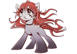 Size: 4961x3508 | Tagged: safe, artist:chaosangeldesu, imported from derpibooru, oc, oc only, earth pony, pony, cute, female, mare, sketch, smiling, solo, standing, windswept mane