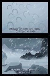 Size: 841x1280 | Tagged: safe, artist:redjester, imported from derpibooru, alternate universe, background, comic, frostpony, frostpunk, post-apocalyptic, snow, snowfall, vector, winter