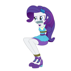 Size: 2500x2500 | Tagged: safe, artist:nie-martw-sie-o-mnie, imported from derpibooru, rarity, human, a fine line, equestria girls, equestria girls series, bondage, bound and gagged, clothes, female, femsub, gag, high heels, my little pony equestria girls: better together, rarisub, rope, rope bondage, shoes, simple background, sitting, skirt, solo, submissive, tape, tape gag, transparent background