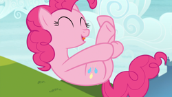 Size: 1920x1080 | Tagged: safe, imported from derpibooru, screencap, pinkie pie, earth pony, pony, rock solid friendship, female, outdoors, solo