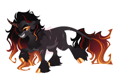 Size: 5200x3400 | Tagged: safe, artist:gigason, imported from derpibooru, oc, oc:ash fall, pony, unicorn, black sclera, female, horn, mare, offspring, parent:daybreaker, parent:king sombra, parents:sombreaker, scar, simple background, solo, transparent background