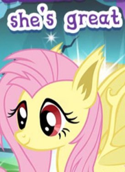 Size: 273x376 | Tagged: safe, imported from derpibooru, screencap, fluttershy, bat pony, pony, bat ponified, cropped, cute, flutterbat, gameloft, meme, my little pony: magic princess, race swap, shyabetes, wow! glimmer