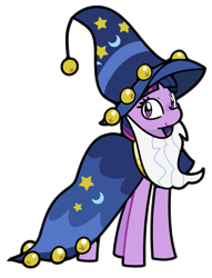 Size: 689x900 | Tagged: safe, artist:kindakismet, imported from derpibooru, twilight sparkle, pony, unicorn, clothes, costume, nightmare night costume, simple background, solo, star swirl the bearded costume, transparent background, unicorn twilight