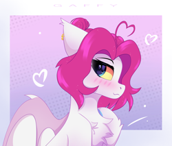 Size: 3400x2903 | Tagged: safe, artist:gaffy, imported from derpibooru, oc, oc only, oc:lerk, bat pony, bat pony oc, bat wings, birthday, birthday gift, chest fluff, ear fluff, passepartout, wings