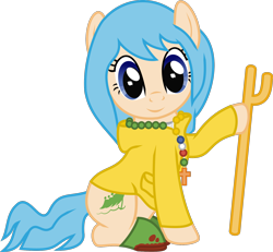 Size: 1680x1553 | Tagged: safe, oc, oc only, oc:luce, earth pony, pony, boots, catholicism, cross, cutie mark, female, jubilee 2025, mare, ponified, raincoat, rosary, shoes, solo, staff, vatican, vector