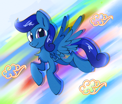 Size: 2322x1980 | Tagged: safe, artist:lydia, imported from derpibooru, oc, oc:cozy cloud, pegasus, pony, abstract background, commission, looking at you, male, solo, stallion