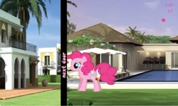 Size: 1250x750 | Tagged: safe, imported from derpibooru, pinkie pie, earth pony, collect cupcakes lick ponies, female, flash game, outdoors, solo, youtube link