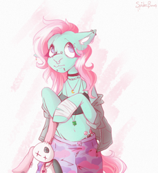 Size: 1100x1200 | Tagged: safe, artist:spiderbones31, oc, oc only, pony, rabbit, animal, cute, female, mare, solo