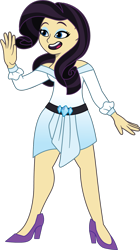 Size: 844x1508 | Tagged: safe, artist:prixy05, imported from derpibooru, rarity, human, clothes, dress, female, high heels, humanized, light skin, shoes, simple background, solo, transparent background, waving