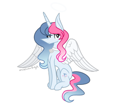 Size: 1853x1593 | Tagged: safe, artist:darbypop1, imported from derpibooru, oc, oc:melody everbelle, alicorn, pony, female, halo, mare, simple background, solo, transparent background