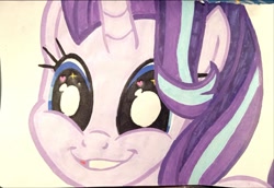 Size: 2281x1567 | Tagged: safe, artist:caryhhhh, imported from derpibooru, starlight glimmer, pony, unicorn, female, glimmie, horn, mare, smiling, traditional art