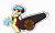 Size: 5800x3500 | Tagged: safe, artist:vultraz, oc, oc:soiree, earth pony, cannon, cutie mark, ear protection, female, looking at you, mare, mare fair, mare fair 2024, simple background, solo, transparent background