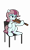 Size: 3000x5000 | Tagged: safe, artist:vultraz, oc, bowtie, chair, female, mare, mare fair, mare fair 2024, musical instrument, simple background, sitting, solo, transparent background, violin