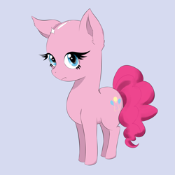 Size: 2801x2801 | Tagged: safe, artist:lillslim, imported from derpibooru, pinkie pie, earth pony, pony, bald, digital art, female, looking at you, mare, pinktober, shiny, solo