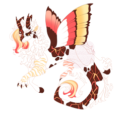 Size: 5000x4500 | Tagged: safe, artist:gigason, imported from derpibooru, oc, oc only, oc:kindle, draconequus, hybrid, absurd resolution, adoptable, body fluff, body markings, brown hooves, chest fluff, claws, cloven hooves, coat markings, colored, colored claws, colored eyebrows, colored eyelashes, colored hooves, colored horns, colored paw pads, colored sclera, colored wings, colored wingtips, draconequus oc, ethereal body, ethereal hair, ethereal horn, ethereal horns, ethereal tail, facial markings, female, female oc, flat colors, flying, gradient hair, gradient tail, gradient wings, heterochromia, hooves, hybrid oc, interspecies offspring, leg stripes, lidded eyes, looking back, mismatched eyes, mismatched legs, multicolored wings, neck fluff, obtrusive watermark, offspring, parent:daybreaker, parent:discord, parents:disbreaker, paw pads, paws, simple background, slit pupils, solo, spread wings, striped hair, striped horns, striped tail, stripes, tail, tail fluff, tail markings, thick eyelashes, thick tail, three quarter view, transparent background, unshorn fetlocks, wall of tags, watermark, white body, white fur, white hair, white tail, wings