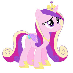 Size: 410x412 | Tagged: safe, artist:diana173076, artist:selenaede, imported from derpibooru, princess cadance, alicorn, pony, alternate universe, base used, crown, hoof shoes, jewelry, regalia, simple background, solo, tiara, white background