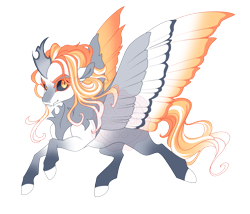 Size: 4800x4100 | Tagged: safe, artist:gigason, imported from derpibooru, oc, oc only, oc:candle light, alicorn, hybrid, pony, shadow pony, absurd resolution, adoptable, alicorn oc, blank flank, blaze (coat marking), chest fluff, coat markings, colored, colored chest fluff, colored eyebrows, colored eyelashes, colored hooves, colored horn, colored pinnae, colored sclera, colored wings, ear fluff, ethereal horn, ethereal mane, ethereal tail, eye clipping through hair, eye markings, eyebrows, eyebrows visible through hair, facial markings, female, female oc, flat colors, flowing mane, flowing tail, flying, gradient legs, gradient mane, gradient tail, gradient wings, gray sclera, hooves, horn, hybrid oc, large wings, long mane, long tail, mare, mare oc, multicolored wings, narrowed eyes, obtrusive watermark, offspring, orange eyelashes, orange eyes, parent:daybreaker, parent:pony of shadows, raised hoof, raised leg, simple background, slit pupils, smiling, socks (coat markings), solo, spread wings, striped mane, striped tail, tail, thick eyelashes, three quarter view, transparent background, two toned coat, unique horn, wall of tags, watermark, wavy mane, wavy tail, white coat, white hooves, wings