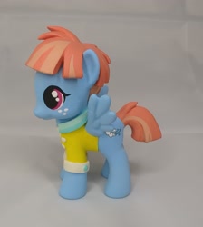 Size: 2097x2345 | Tagged: safe, artist:sanadaookmai, imported from derpibooru, windy whistles, pegasus, pony, clothes, craft, freckles, irl, photo, polymer clay, shirt, solo, spread wings, tail, toy, wings