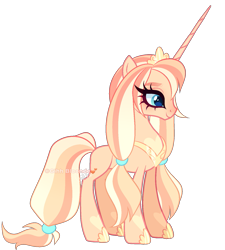 Size: 1387x1541 | Tagged: safe, artist:gihhbloonde, imported from derpibooru, oc, pony, unicorn, female, horn, magical lesbian spawn, mare, offspring, parent:applejack, parent:princess cadance, parents:cadjack, simple background, solo, transparent background