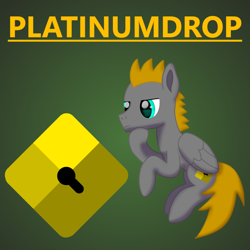 Size: 1024x1024 | Tagged: safe, artist:platinumdrop, imported from derpibooru, oc, oc:platinumdrop, pegasus, pony, cutie mark, gradient background, male, sitting, solo, stallion, thinking