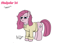 Size: 3644x2731 | Tagged: safe, artist:datzigga, imported from derpibooru, pinkie pie, earth pony, pony, messy mane, neet, solo