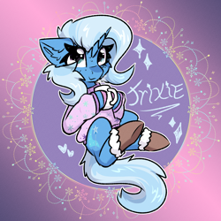 Size: 2000x2000 | Tagged: safe, artist:jubyskylines, imported from derpibooru, trixie, unicorn, clothes, horn, solo, sweater