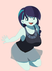 Size: 1280x1743 | Tagged: safe, artist:qsky, imported from derpibooru, coloratura, human, equestria girls, breasts, busty coloratura, clothes, cute, equestria girls-ified, female, open mouth, open smile, rara, rarabetes, smiling, solo