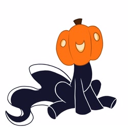 Size: 2100x2100 | Tagged: safe, artist:aprilfools, the headless horse, headless horse, carved pumpkin, halloween, headless, holiday, jack-o-lantern, pumpkin, pumpkin head, simple background, white background